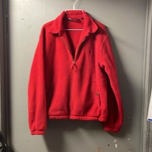 Polo Ralph Lauren 1/4 zip fleece pullover jacket  Red size M